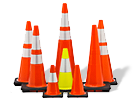 Cones, Delineators, Channelizers + Drums